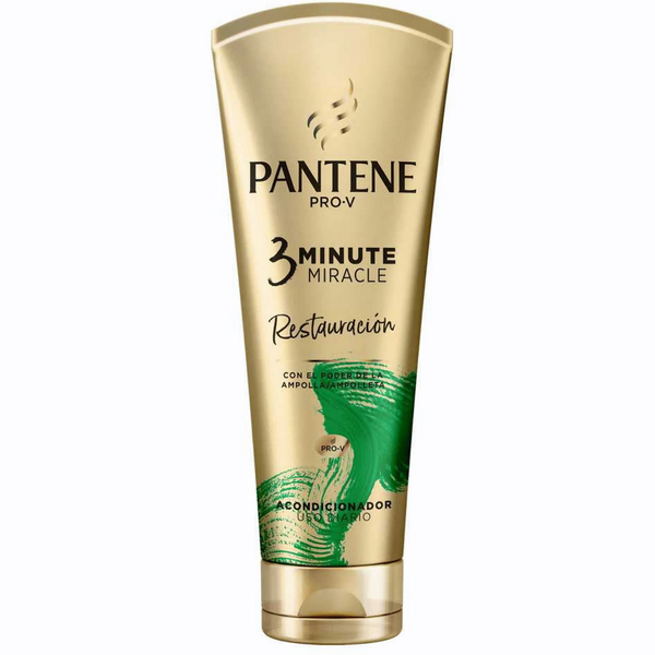 Pantene 3 Minute Miracle Restoration Conditioner - Pro-Vitamina B5 y antioxidantes - Sin parabenos y seguro para el color - 170Ml / 5.74Fl Oz