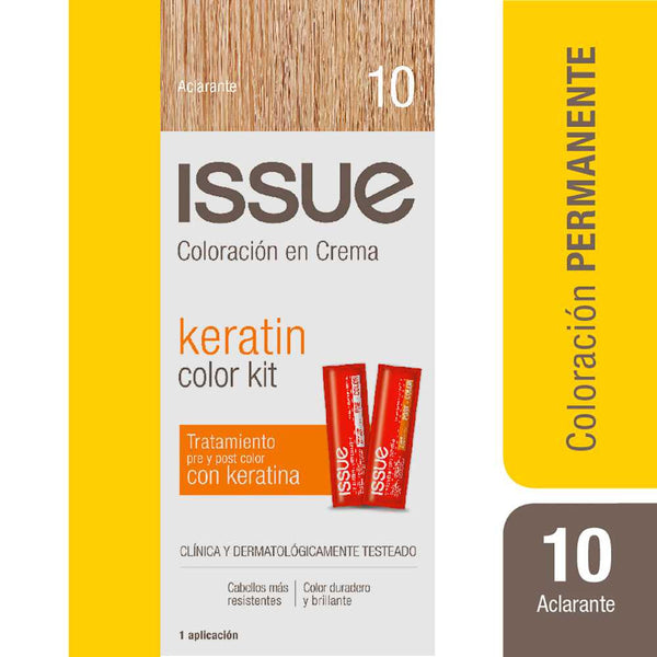 Issue Keratin Color Kit No. 10 (1 Pack): Easy-to-Use Cream Coloring Formula with Keratin Protein for All Hair Types