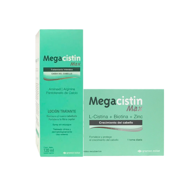 MEGACISTIN MAX: TRACKS X 30 & LOCION X 120 ML - Strengthen Hair & Stimulate Growth!