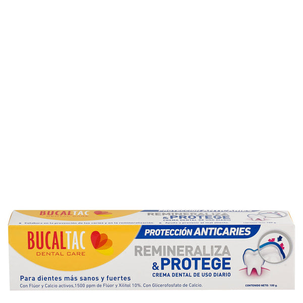 Bucal Tac Remineraliza & Protege Toothpaste: Fluoride-free Formula to Prevent Cavities, Strengthen Enamel and Reduce Sensitivity 100Gr / 3.38Oz
