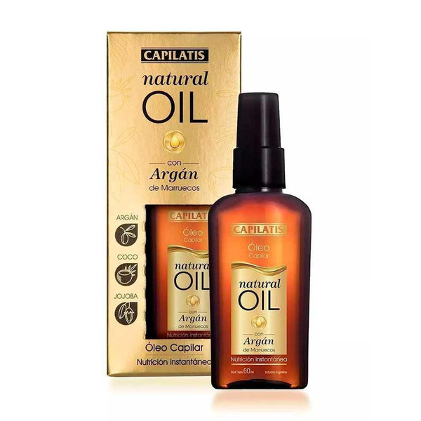 Capilatis Natural Hair Oil(60Ml / 2.02Oz) Repair, Nourish and Protect Dry, Weak Hair with Moroccan Argan & Coconut Oils
