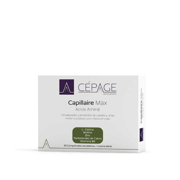 Cepage Capillaire Max Acide Aminle Supplement - 30 Coated Tablets for Nail and Skin Care - Dietary Supplement