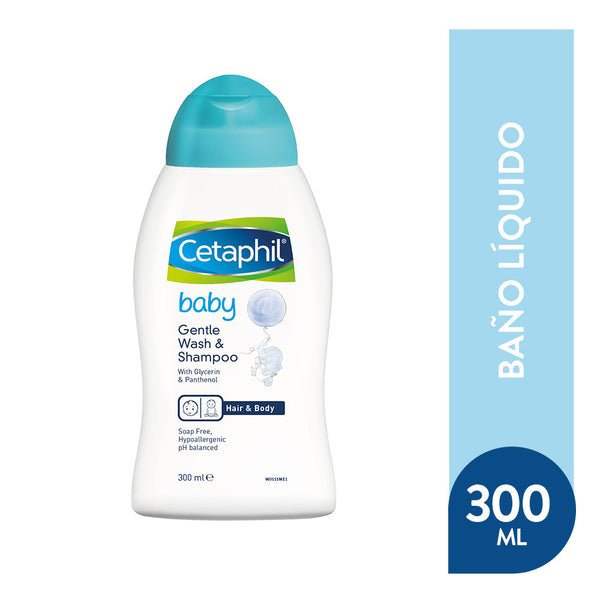 Cetaphil Baby Liquid Bath Shampoo: 0% Parabens, Dyes, & Mineral Oils for Newborns - 300ML/10.14 FL Oz