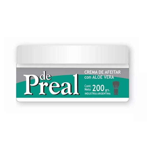 De Preal Shaving Cream with Aloe Vera ‚Natural Extract, Moisturizes, Protects Skin & Provides Smooth Shave ‚200gr/6.76oz