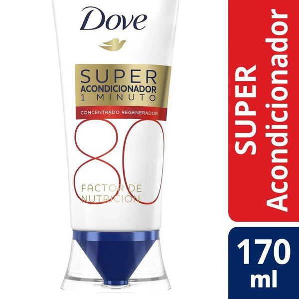 Dove Super Conditioner 1 Minute Nutrition Factor 80 (170ml/5.74Fl Oz) . with Nutri-Keratin, Pro-Vitamin B5, UV Filter & Anti-Oxidant Action