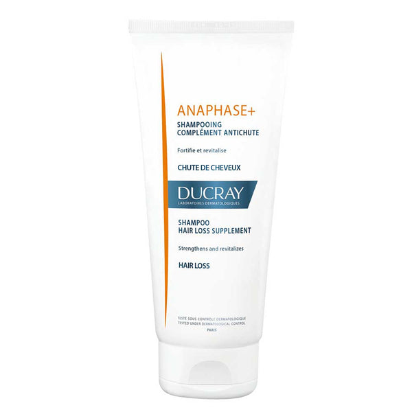 Ducray Anaphase+ Shampoo Anti-Fall Supplement with Monolaurine Tocopherol Nicotinate, Ruscus and Vitamins B6, B8 - 200ml / 6.76fl Oz