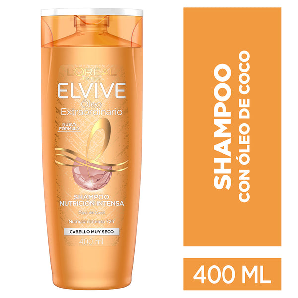 Elvive L'Oreal Paris Extraordinary Intense Nutrition Oil Shampoo - 400ml / 13.52Fl Oz