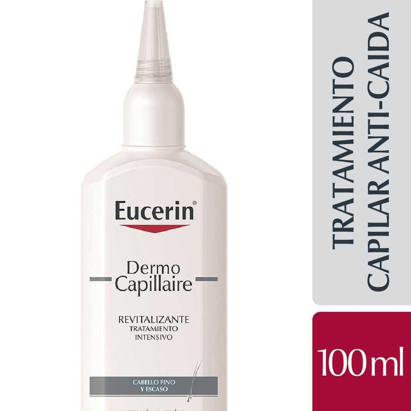 Eucerin Dermo Capillaire Hair Loss Treatment - 100ml/3.38fl oz, No Dyes, No Parabens, Silicone-Free Formula