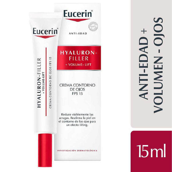 Eucerin Hyaluron Filler+Volume L Eye Contour (15Ml / 0.5Fl Oz)- Reduces Deep Wrinkles, Restores Volume Loss, & Offers SPF 15 & UVA Protection