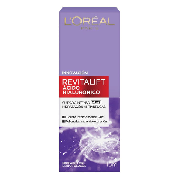 L'Oreal Paris Revitalift Hyaluronic Acid Eye Cream (15ML/0.5Fl Oz): Hydrate, Fill Fine Lines, Reduce Wrinkles and Firm Skin