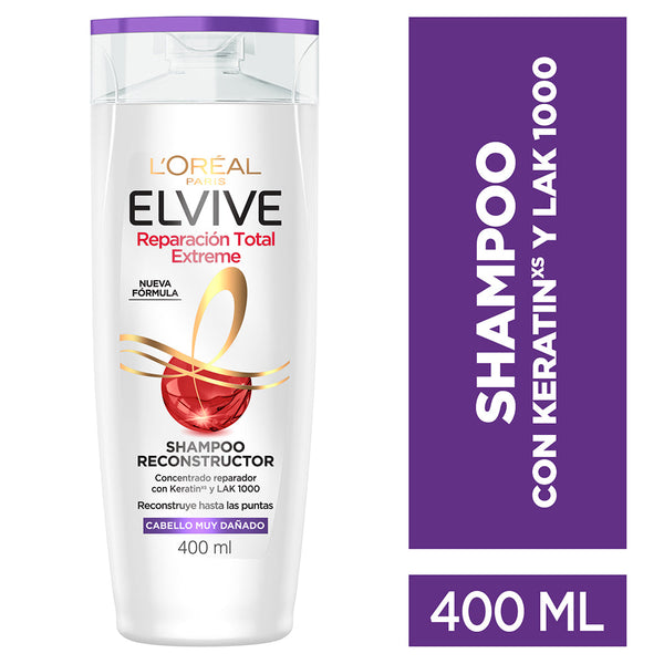L'Orleal Paris Elvive Total Repair 5 Extreme Shampoo 400ml - Strengthens, Repairs & Restores Hair
