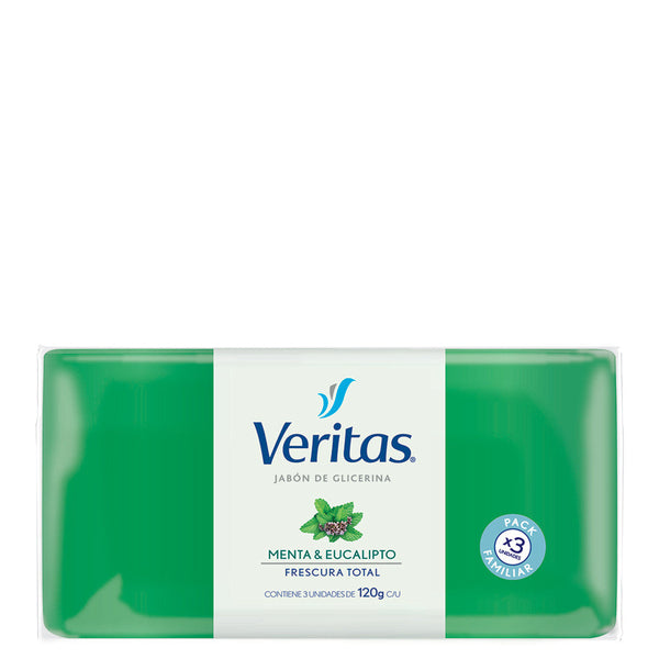 Veritas Glycerin Mint & Eucalyptus Soap: Natural Moisturizing Soap w/ pH Balanced, Hypoallergenic, Cruelty-Free Formula (120G / 4.23Oz)