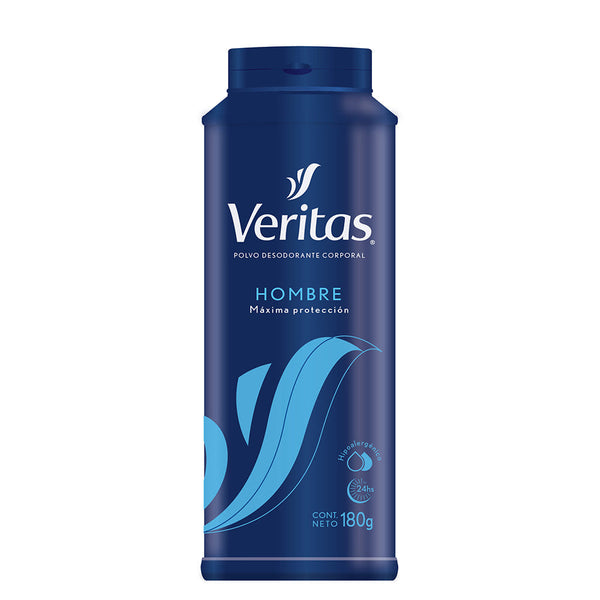 Veritas Man Body Powder (180G / 6.34Oz): Natural, Talc-Free Formula for Sensitive Skin - Non-Greasy & Cruelty-Free